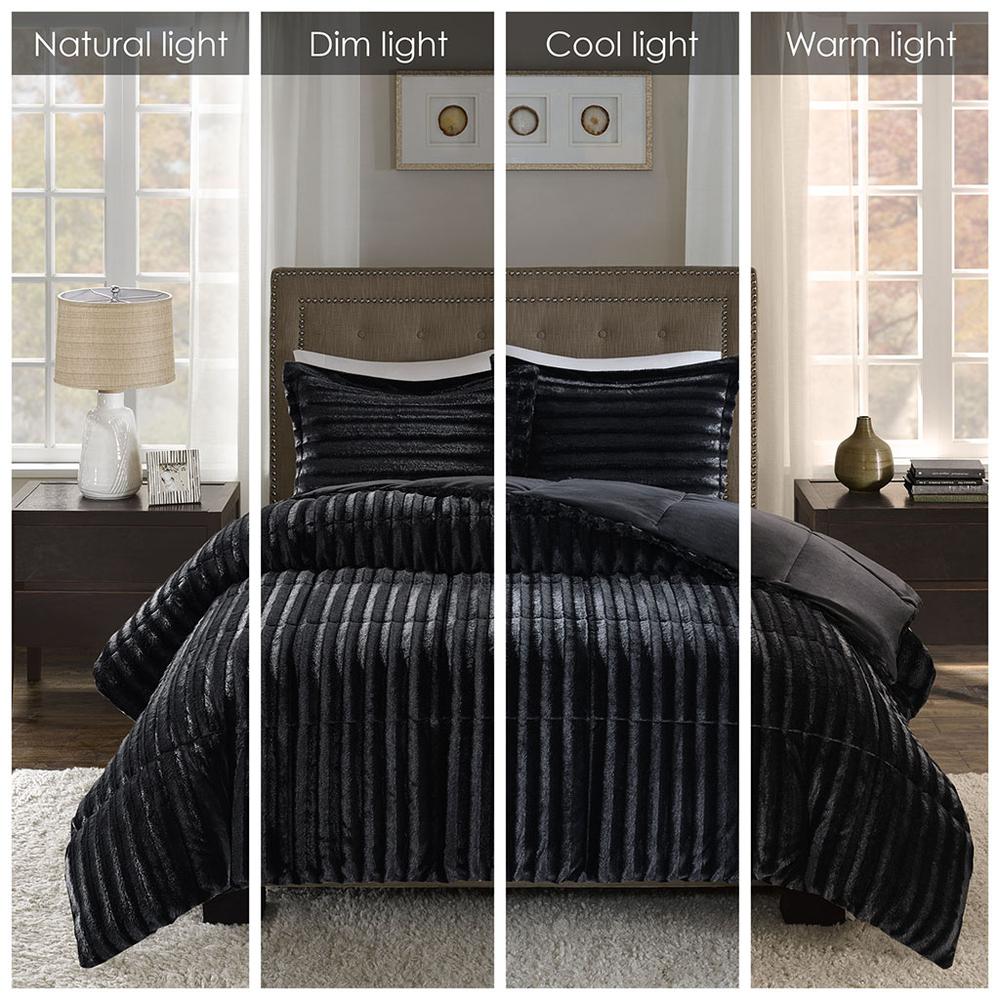 Faux Fur Comforter Mini Set. Picture 2