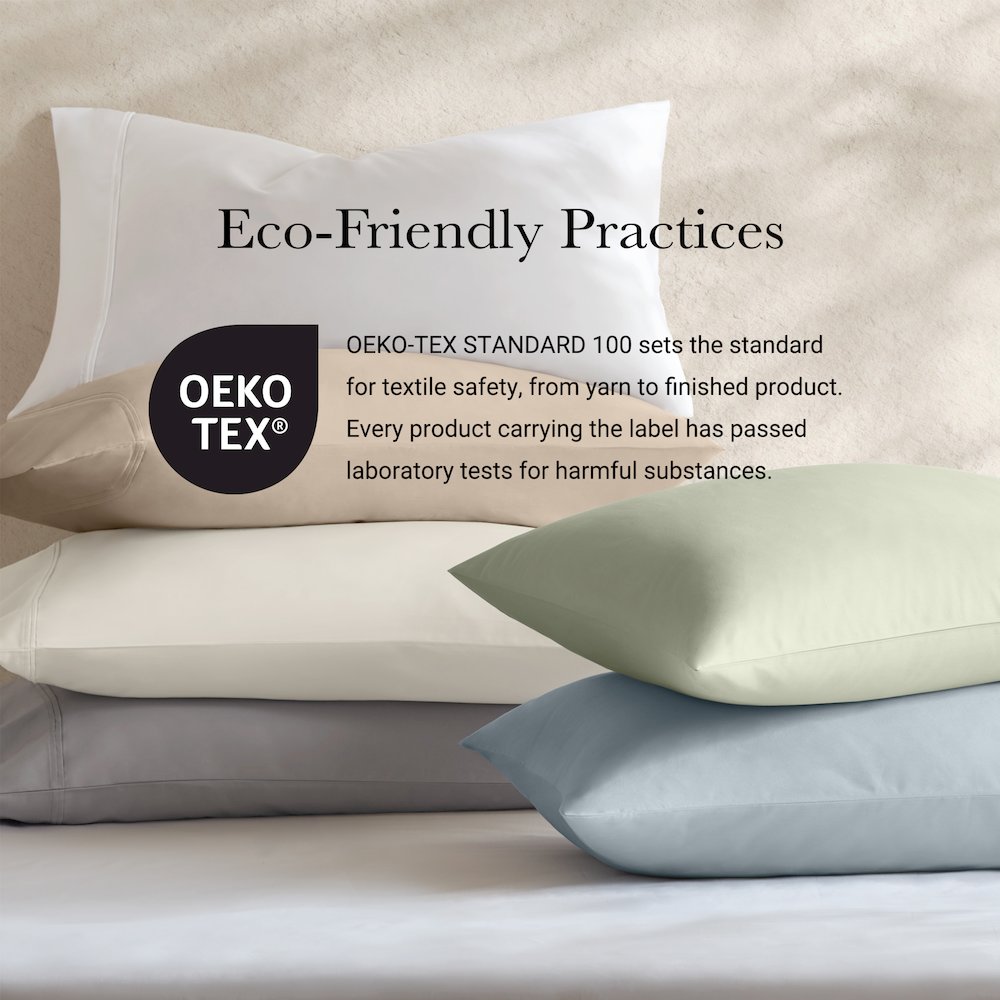 Sateen Sheet Set, Blue color. Picture 4