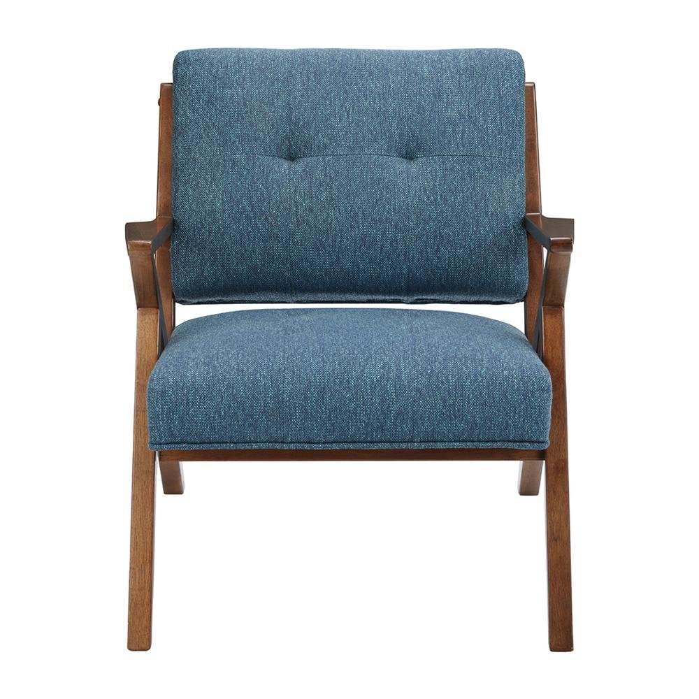 Blue Accent Chair – Upholstered Lounge Chair for Bedroom or Living Room. Picture 5