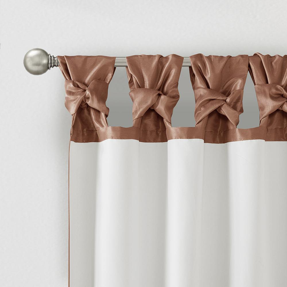 Twist Tab Lined Window Curtain Panel. Picture 3