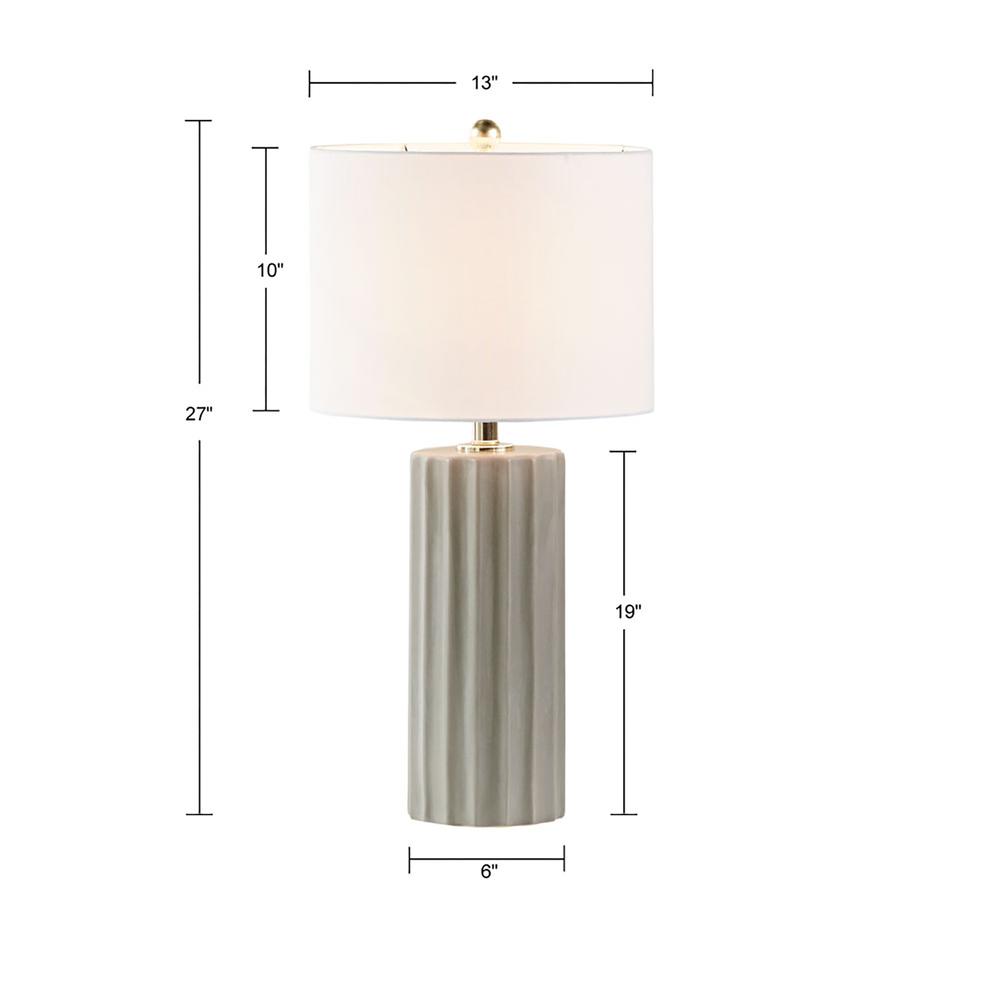 Ribbed Ceramic Table Lamp. Picture 1