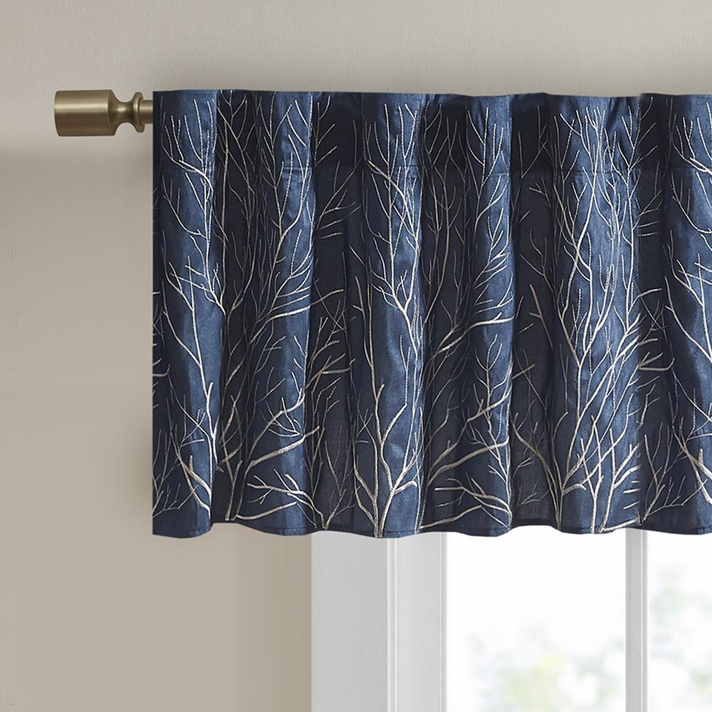 Faux Silk Embroidered Window Valance. Picture 5