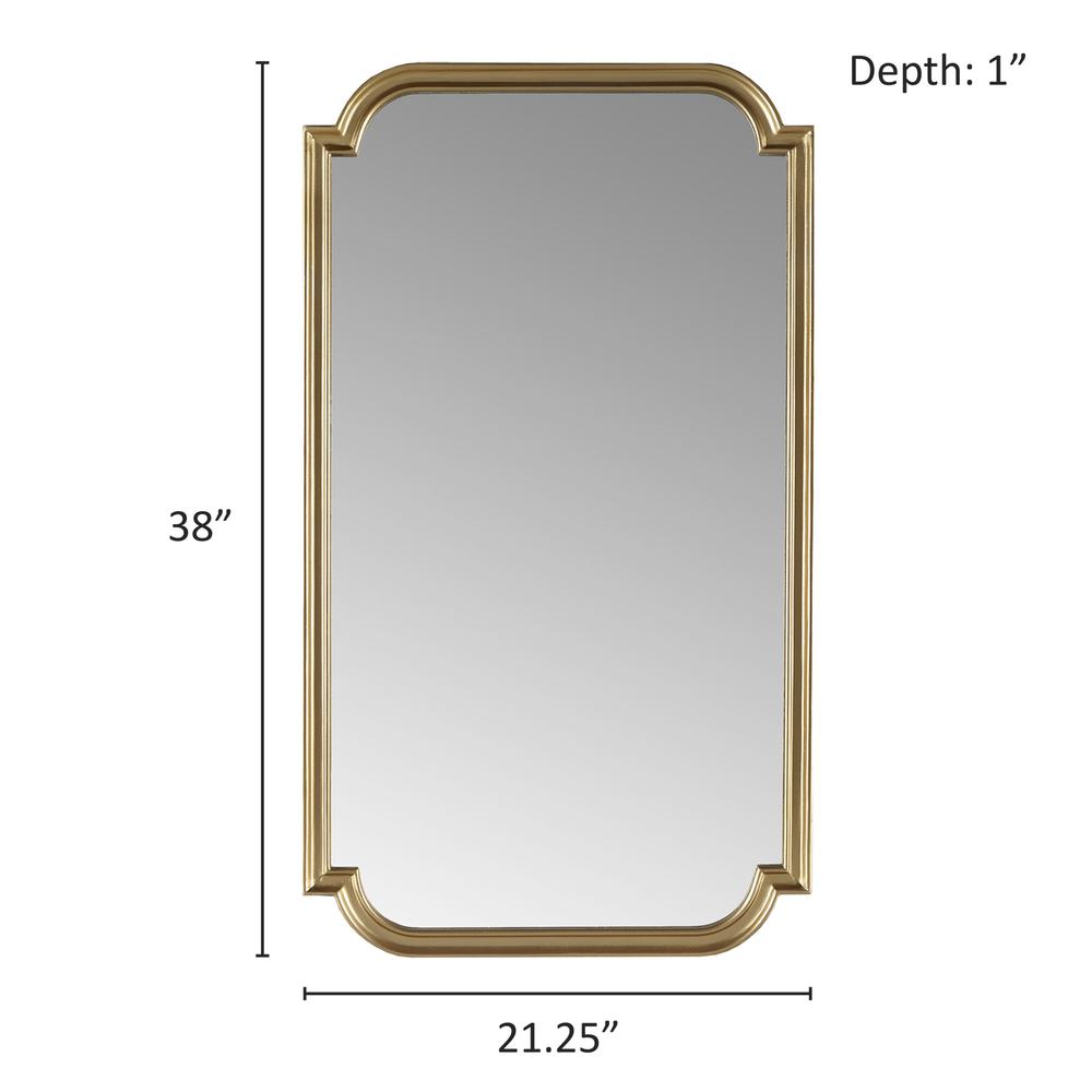 Gold Scalloped Wood Wall Mirror. Picture 3