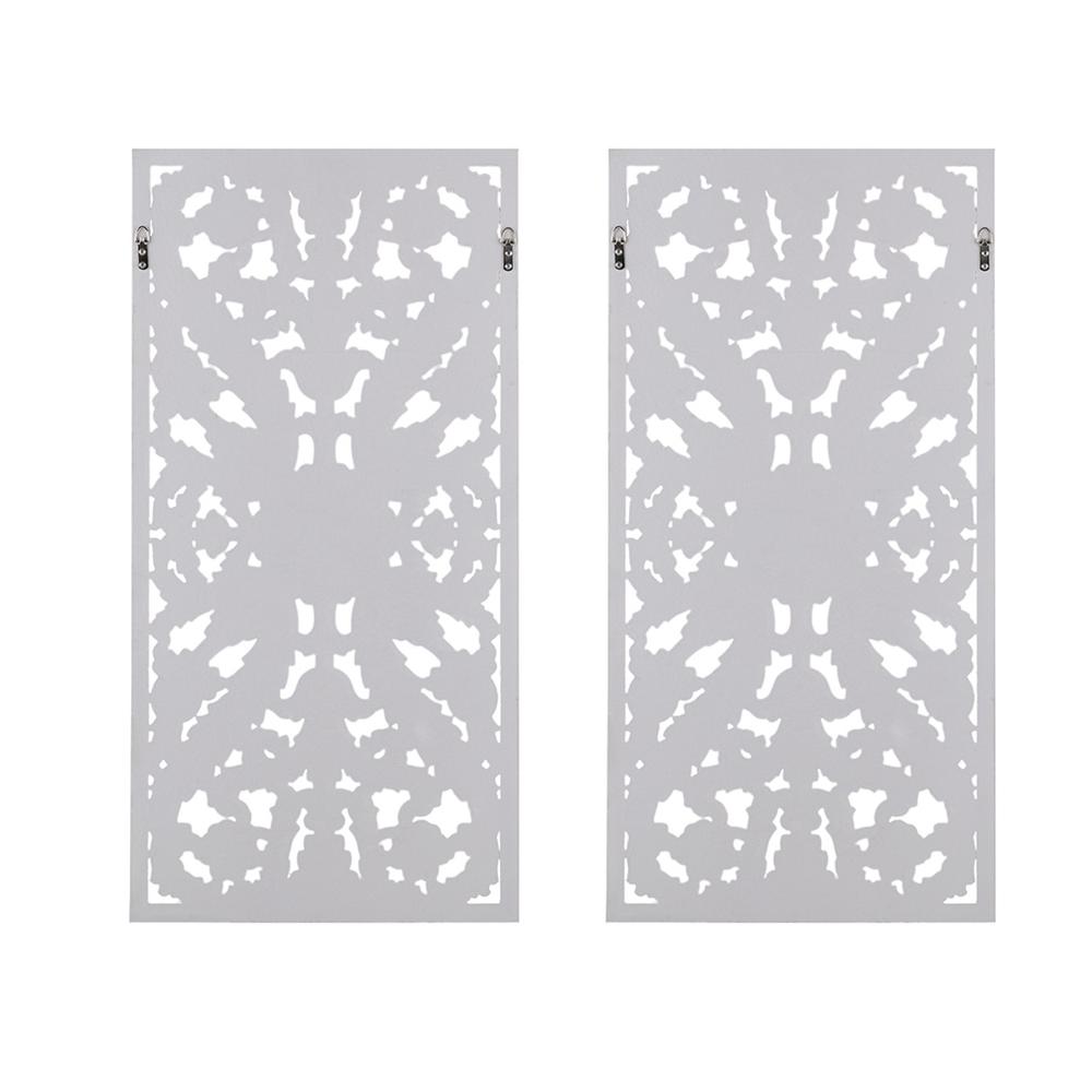 Distressed Carved Wood 2-piece Wall Decor Set. Picture 3