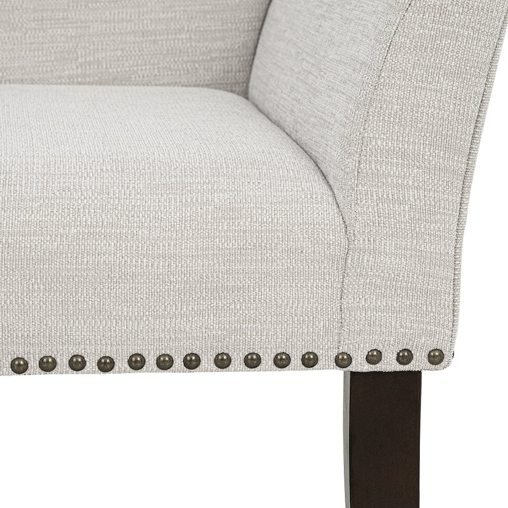 49.5" Upholstered Bench with Back & Wood Legs. Picture 4