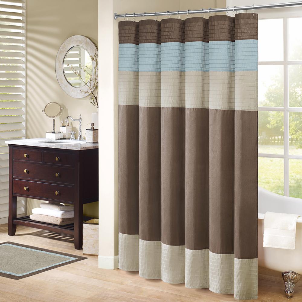 Faux Silk Shower Curtain. Picture 4