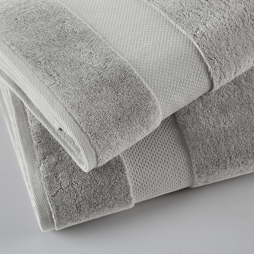 100% Cotton Bath Sheet 2 Piece Set in Grey Color. Picture 4