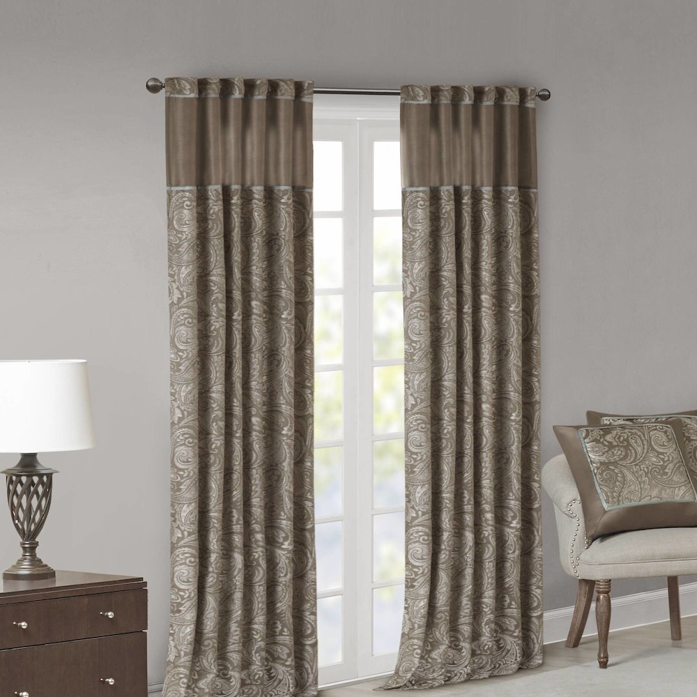 Jacquard Curtain Panel Pair. Picture 5