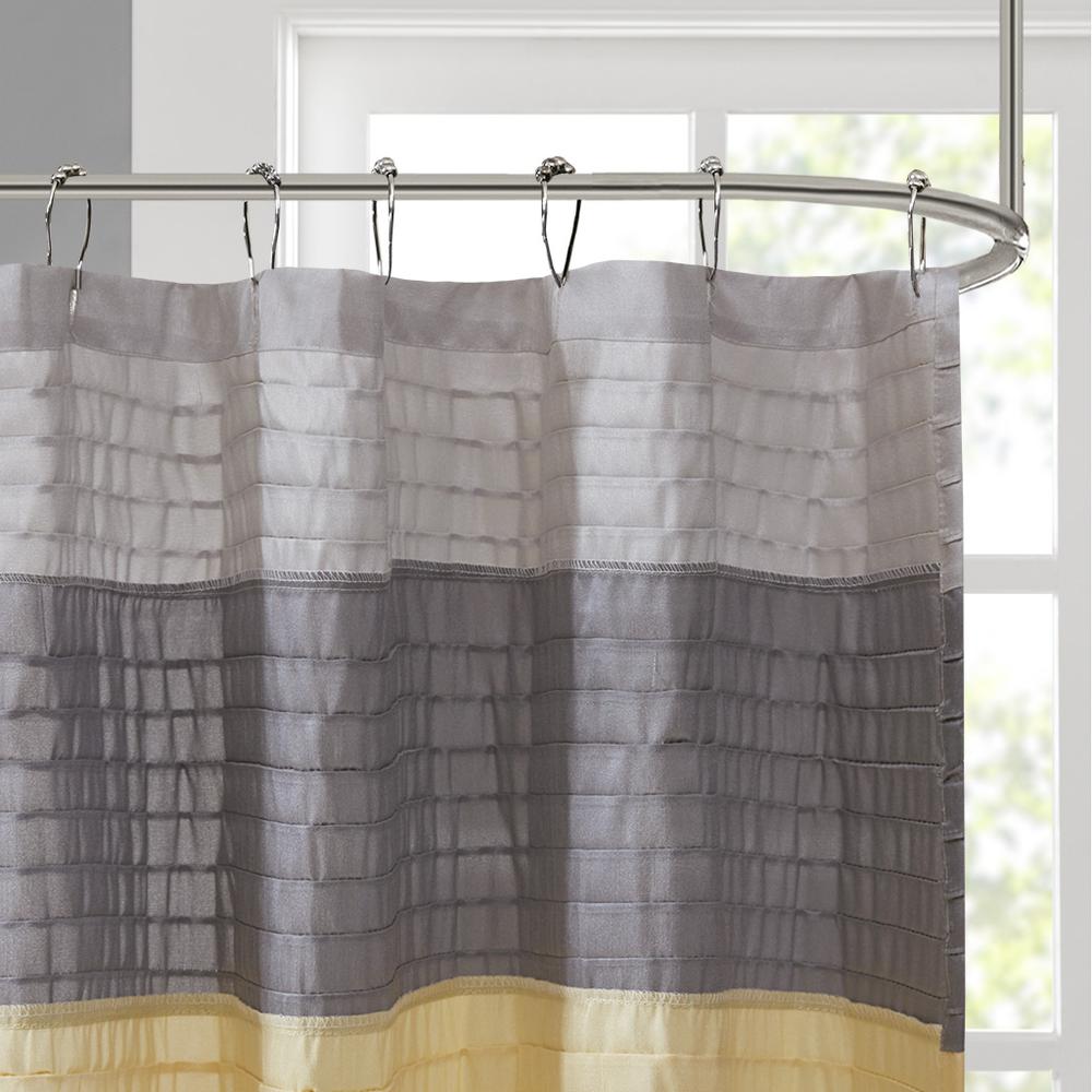 Faux Silk Shower Curtain. Picture 3