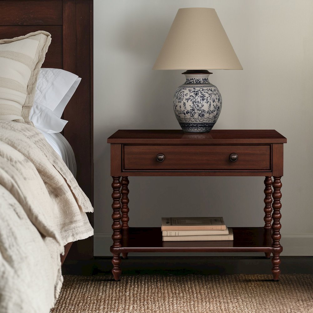 Beckett Large Nightstand, Morocco Brown color. Picture 4