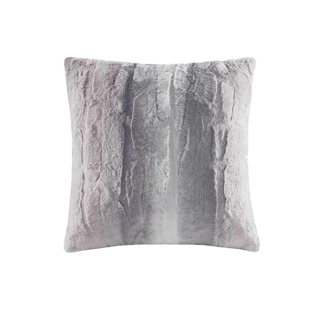 Faux Fur Square Pillow. Picture 3