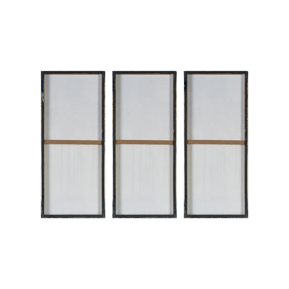 Gold Foil Abstract 3-piece Canvas Wall Art Set. Picture 3