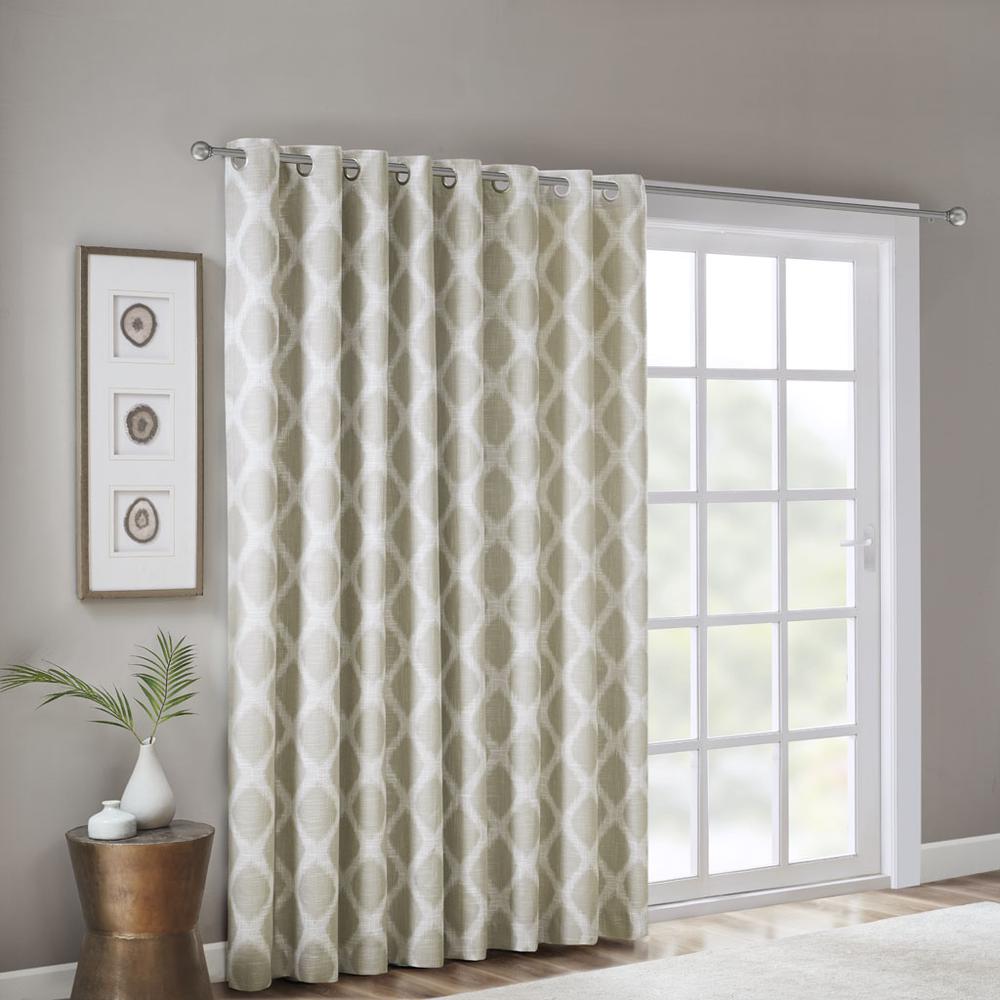 Printed Ikat Blackout Patio Curtain. Picture 1