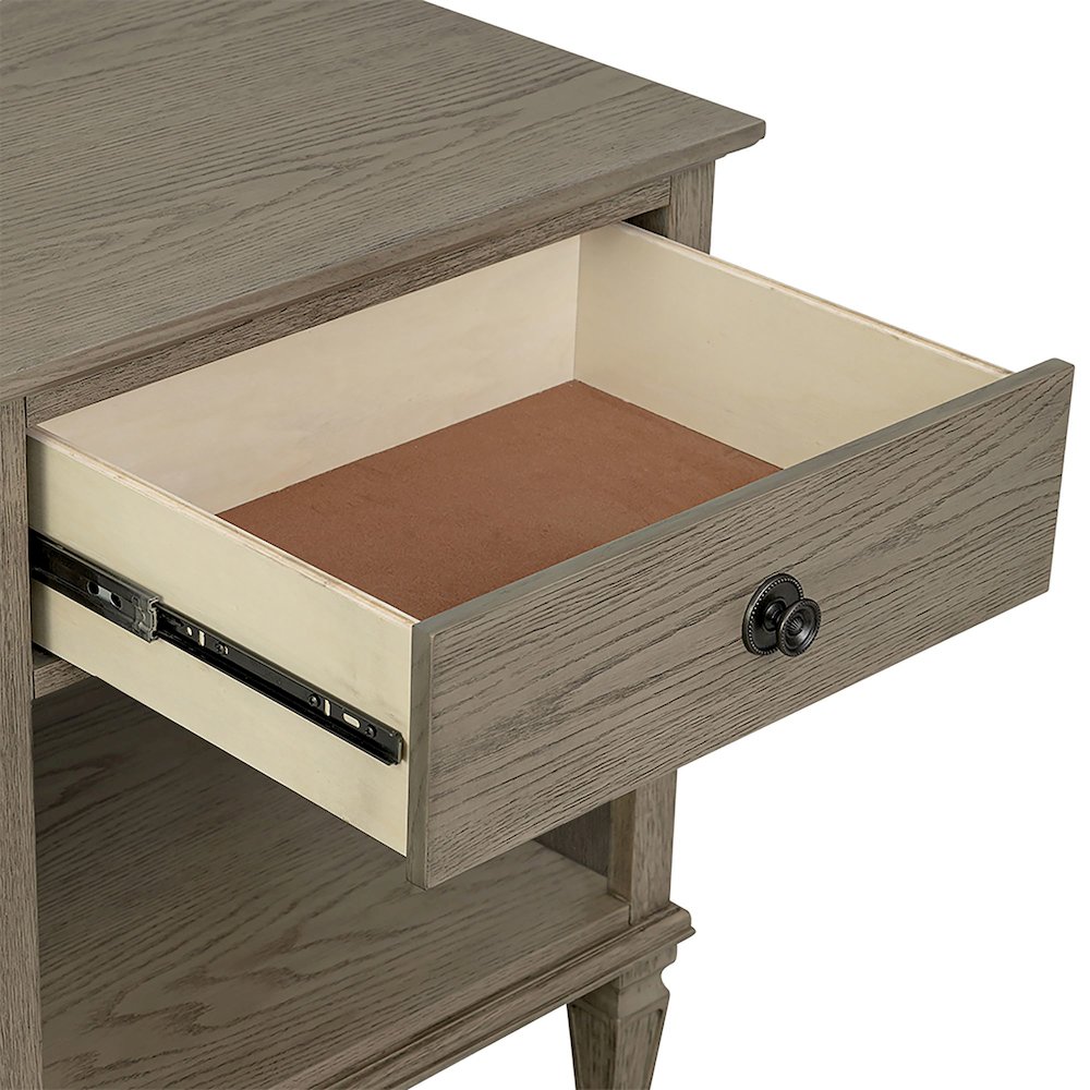 Victoria Nightstand, Reclaimed Grey color. Picture 4
