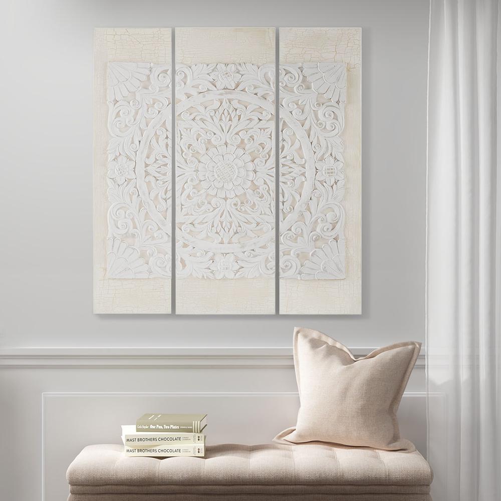 Triptych 3-piece Dimensional Resin Canvas Wall Art Set. Picture 3