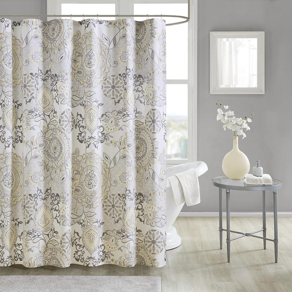 Printed Cotton Shower Curtain. Picture 4