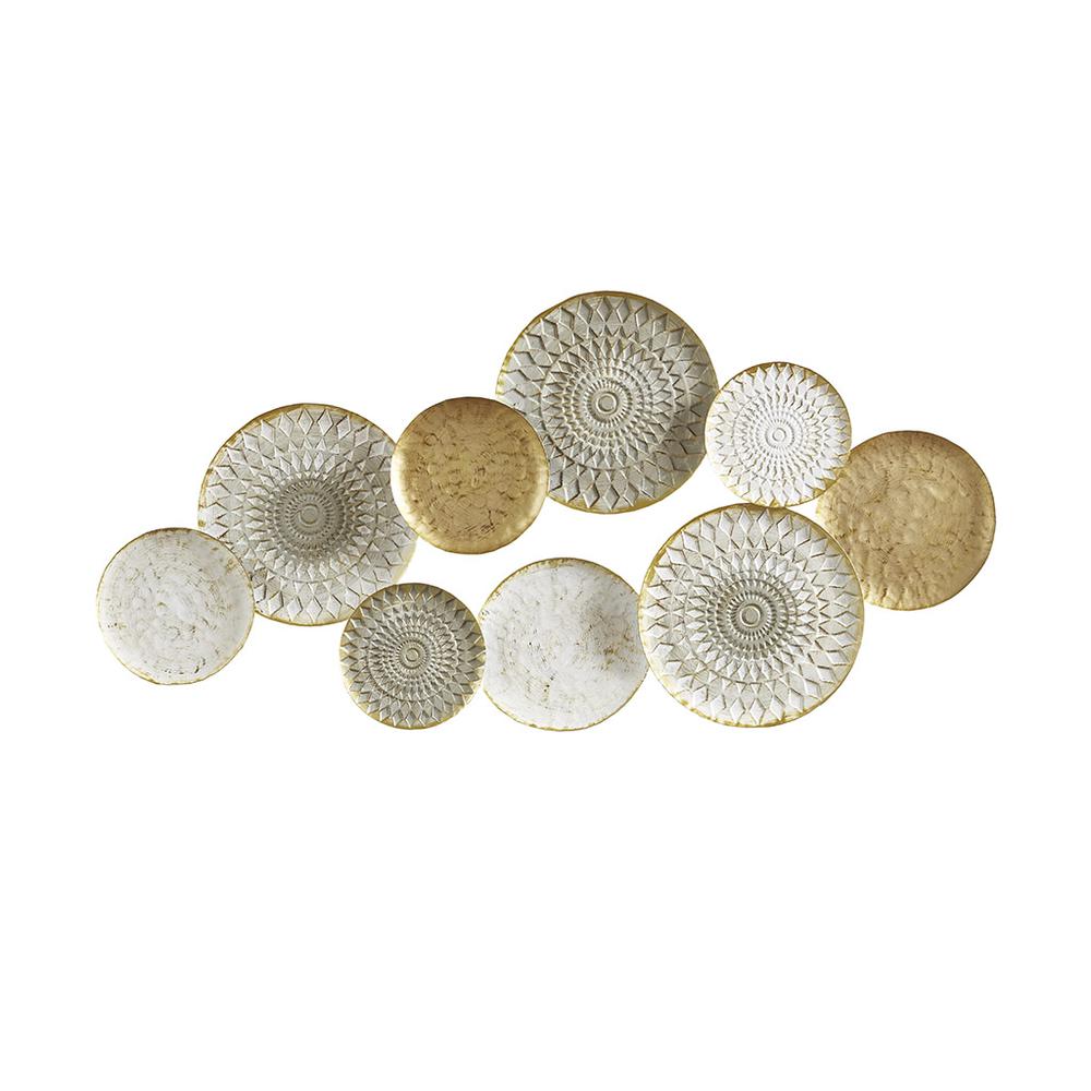 Multi-colored Geometric Metal Discs Wall Decor. Picture 4