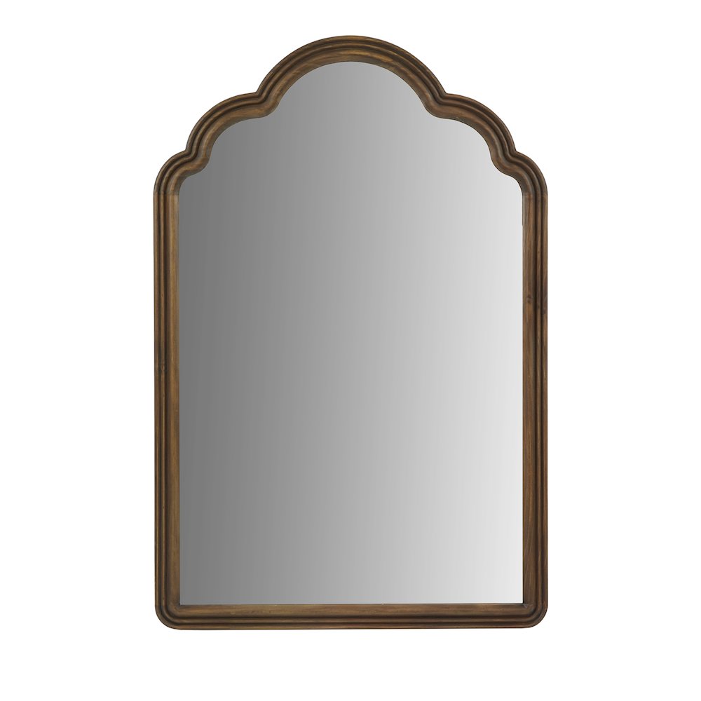 Marbella Scalloped Wood Wall Mirror. Picture 1