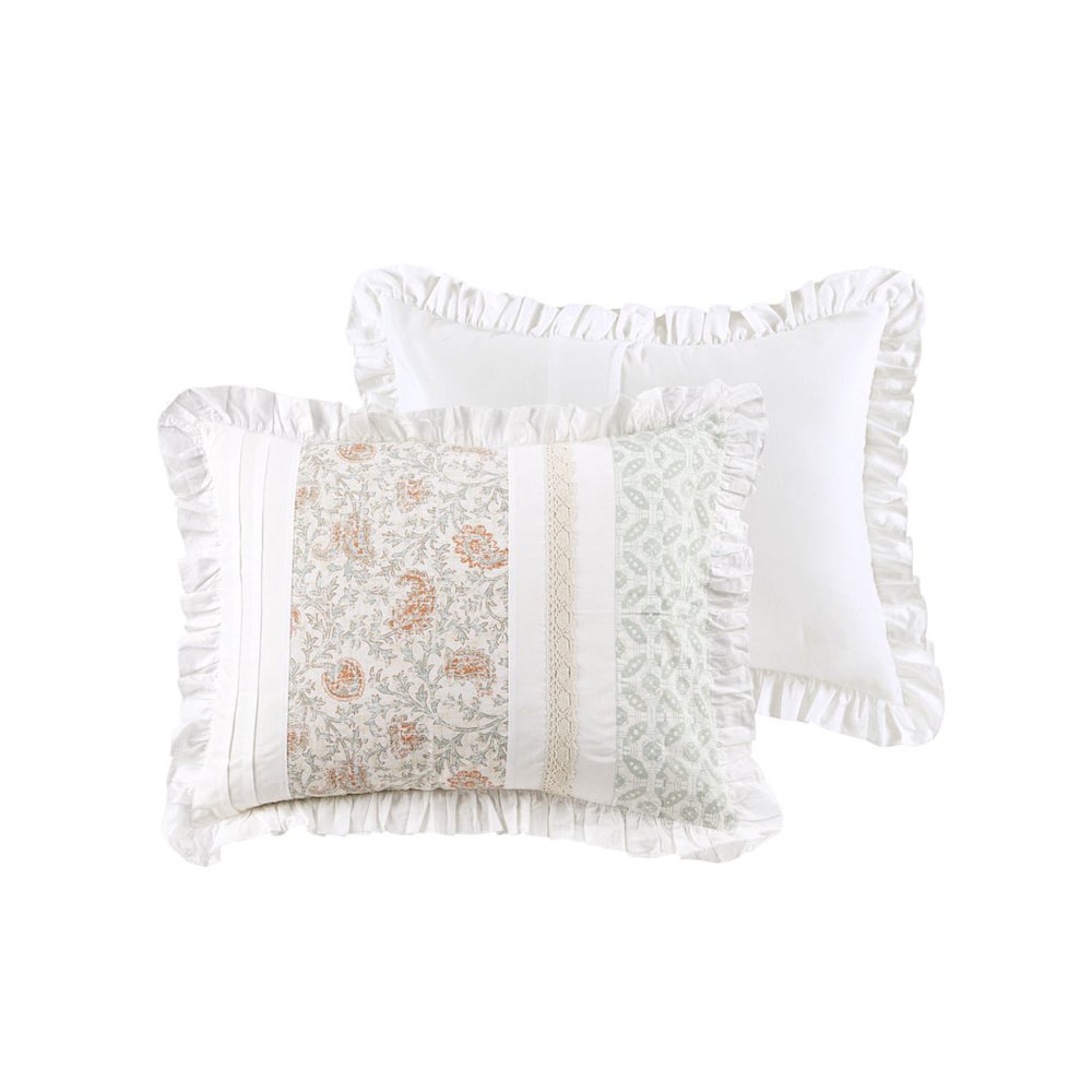 9 Piece Cotton Percale Comforter Set. Picture 1
