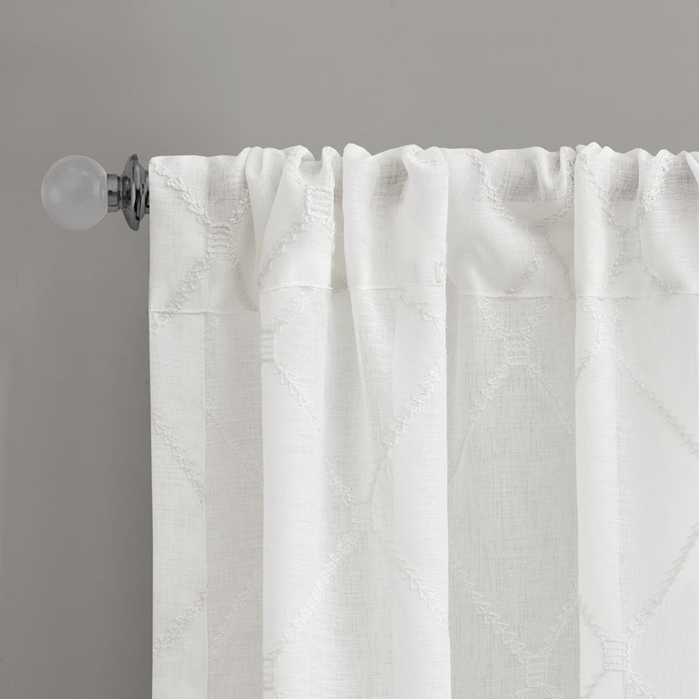Diamond Sheer Window Curtain Panel. Picture 1