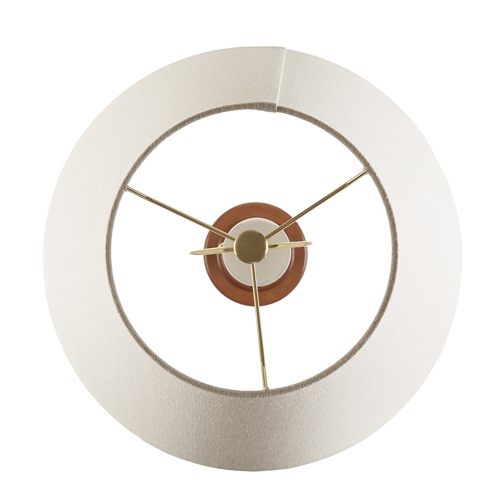 Verla Tapered Faux Wood Dimmable Floor Lamp. Picture 5
