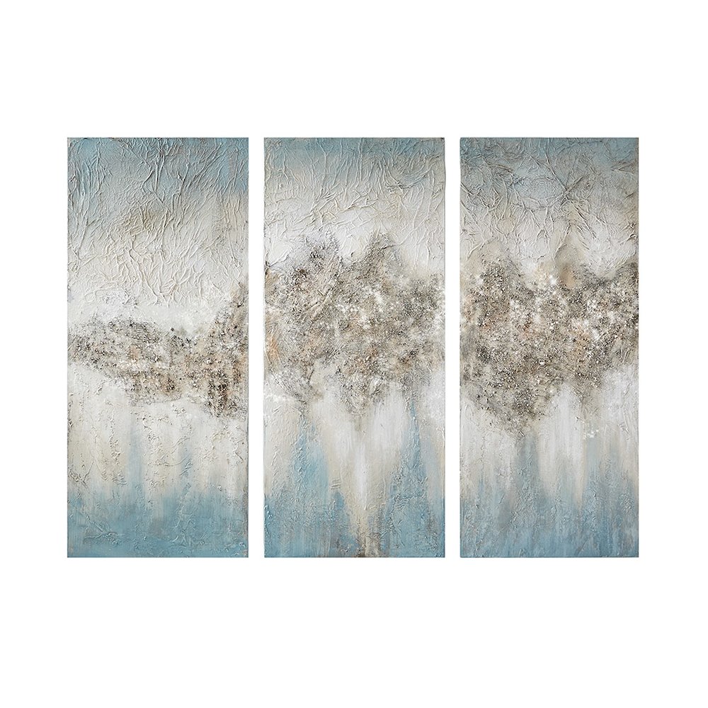 Heavily Embellished 3-piece Canvas Wall Art Set. Picture 4