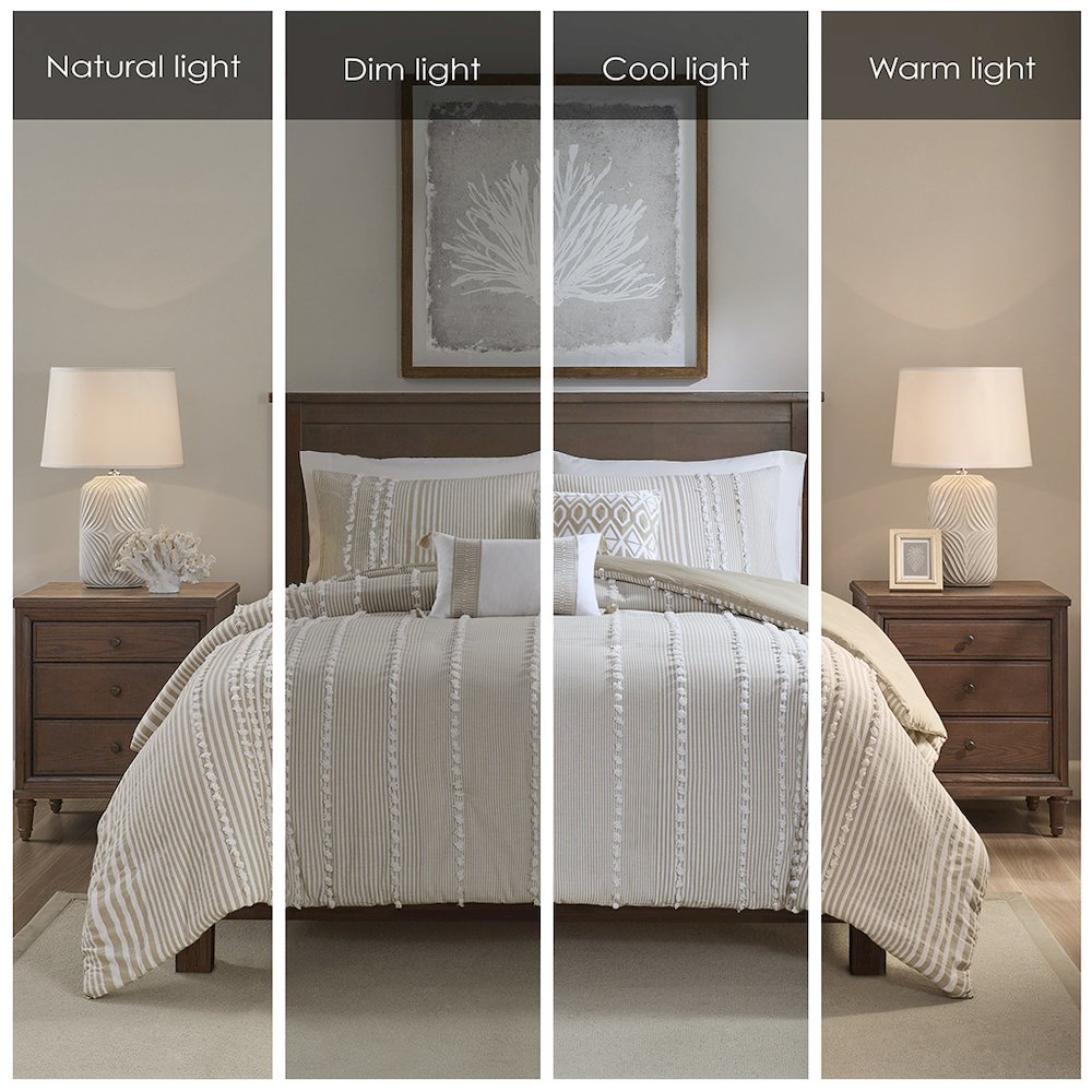 3 Piece Cotton Yarn Dyed Duvet Cover Set. Picture 1