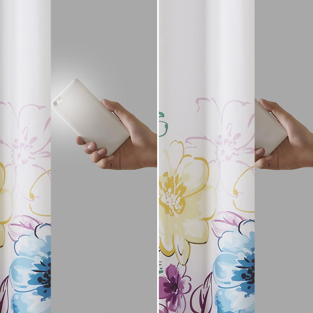 Blue Printed Blackout Window Panel with Foamback Lining, Belen Kox. Picture 3