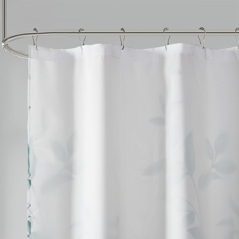 Burnout Printed Shower Curtain. Picture 1