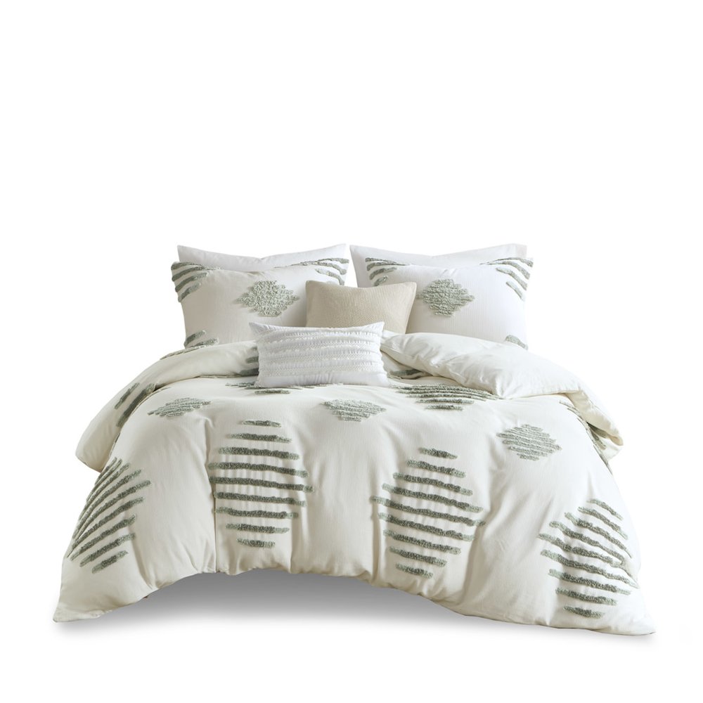3 Piece Cotton Blend Chenille Duvet Cover Set. Picture 1