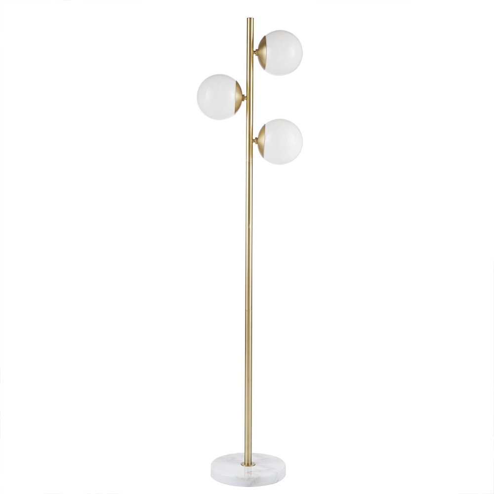 3-Globe Light Floor Lamp with Marble Base. Picture 2