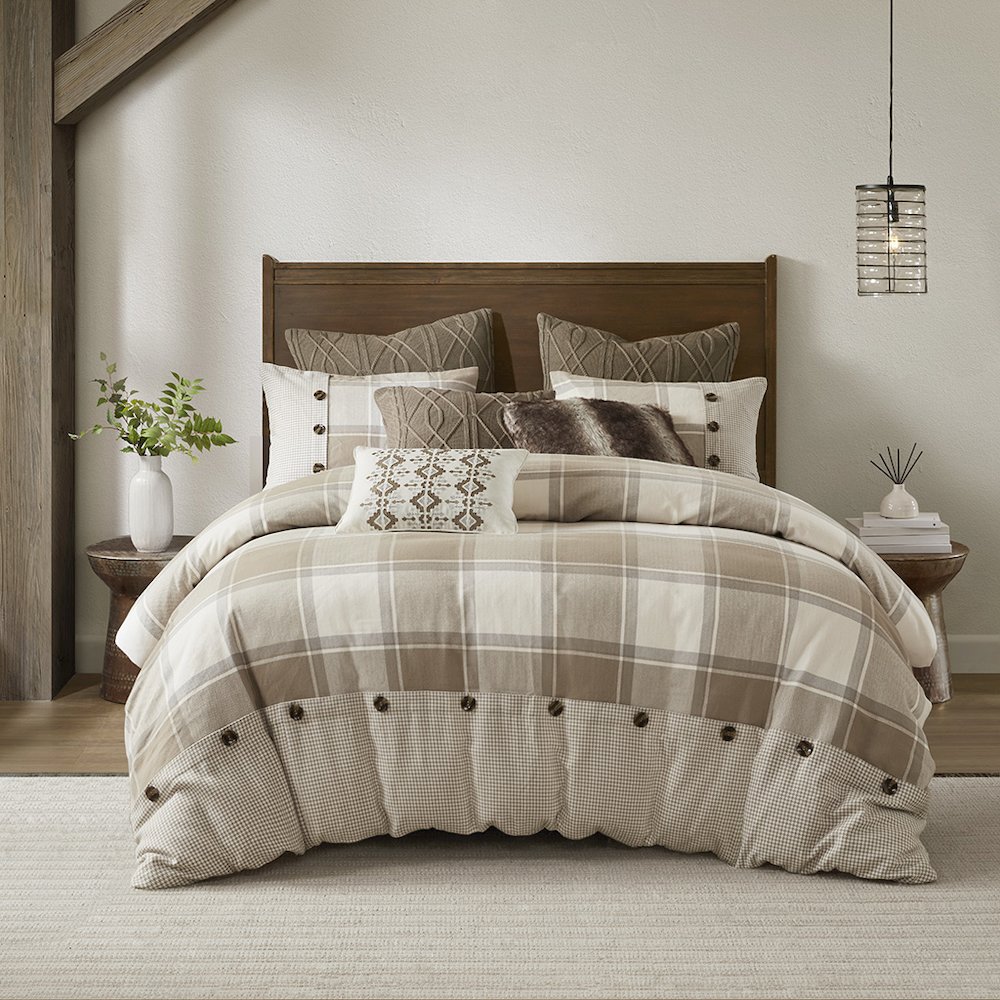 Urban Cabin Cotton Jacquard Comforter Set, Neutral color. Picture 5