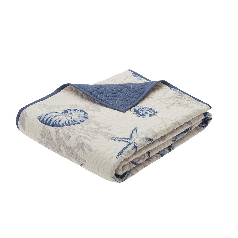 Oversized Printed Microfiber Quilted Throw. Picture 1