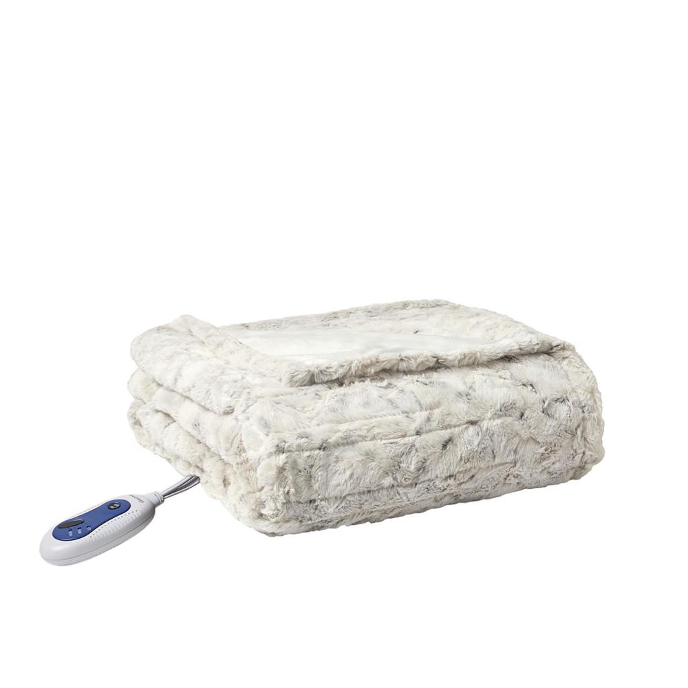 Oversized Faux Fur Heated Throw. Picture 1