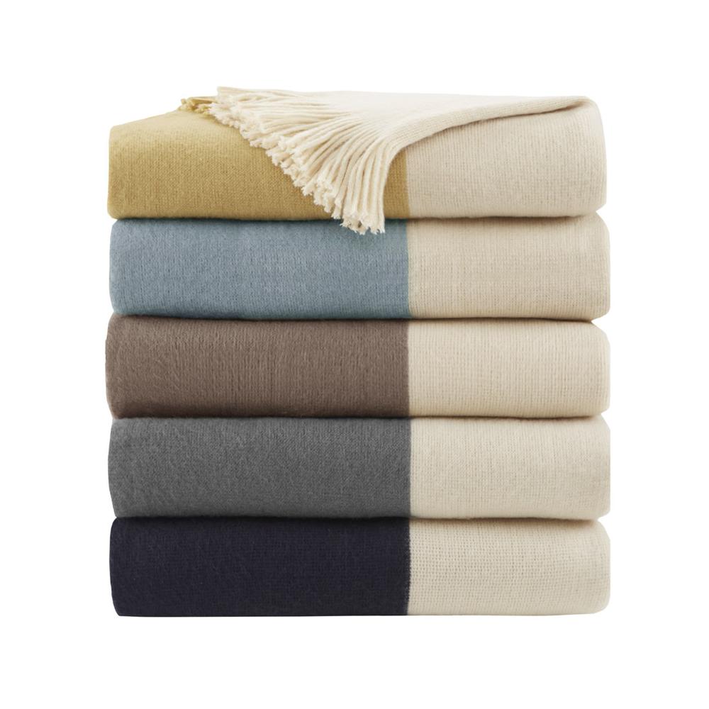 Color Block Faux Cashmere Throw. Picture 2