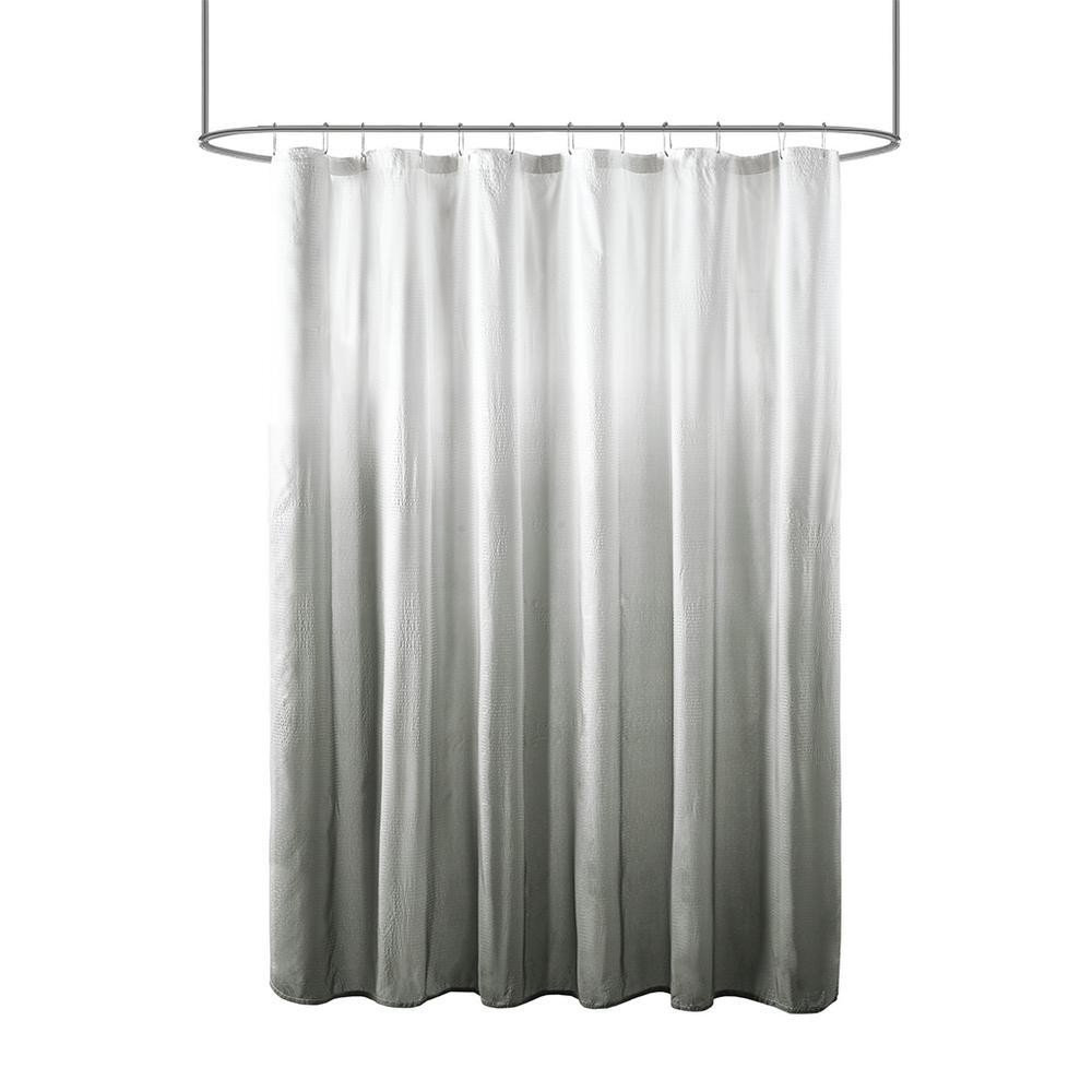 Ombre Printed Seersucker Shower Curtain. Picture 3