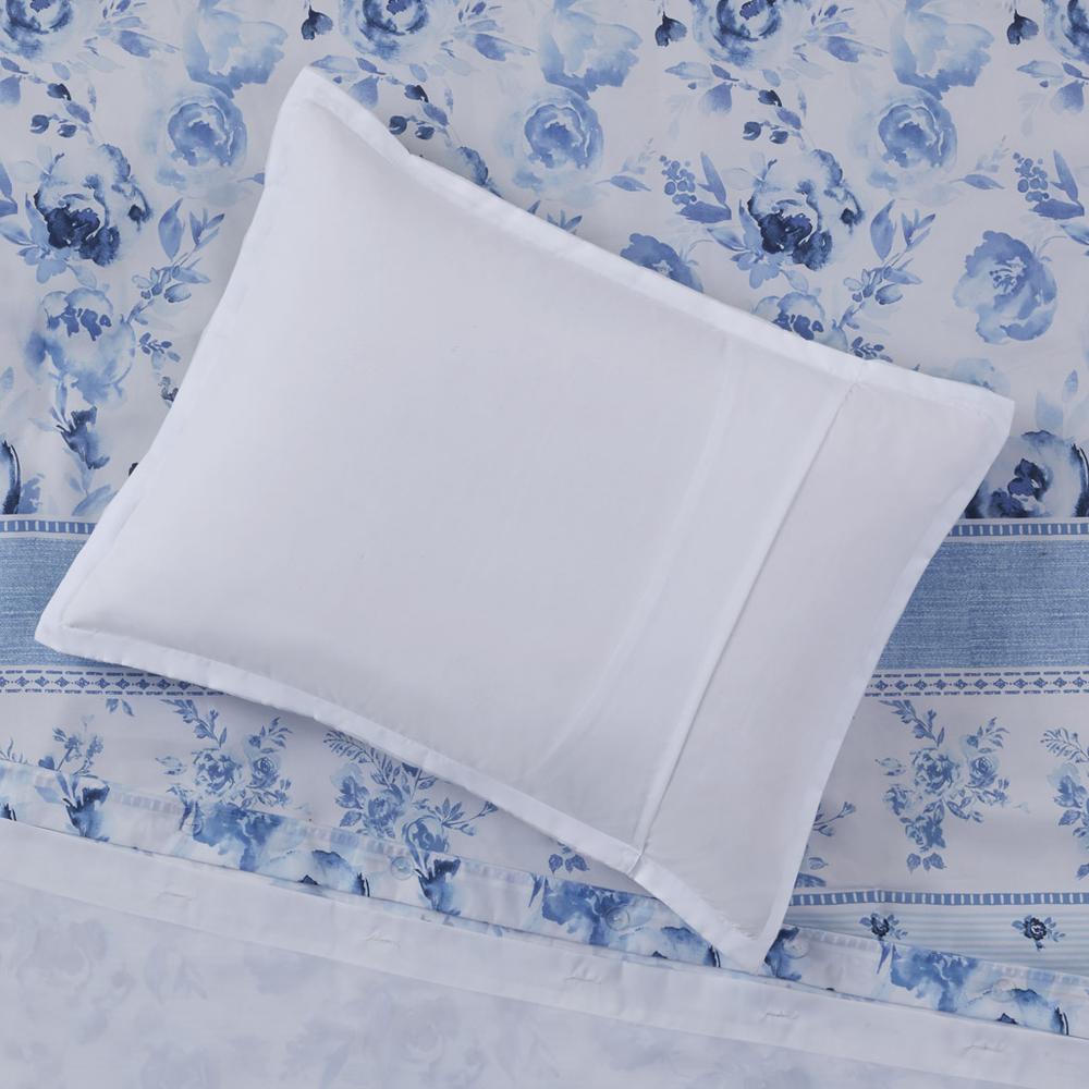 Floral Striped Duvet Cover Set. Picture 2