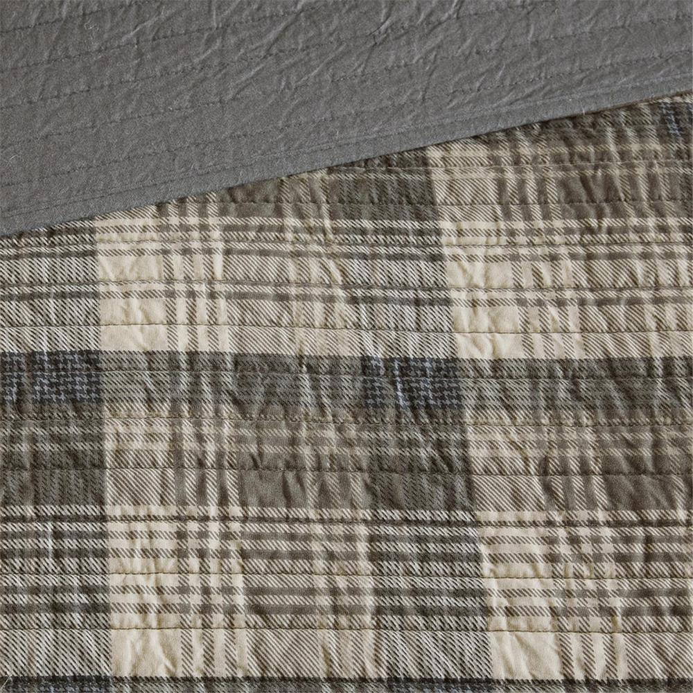 Tasha 100% Cotton Oversized Quilt Mini Set, Tan color. Picture 2