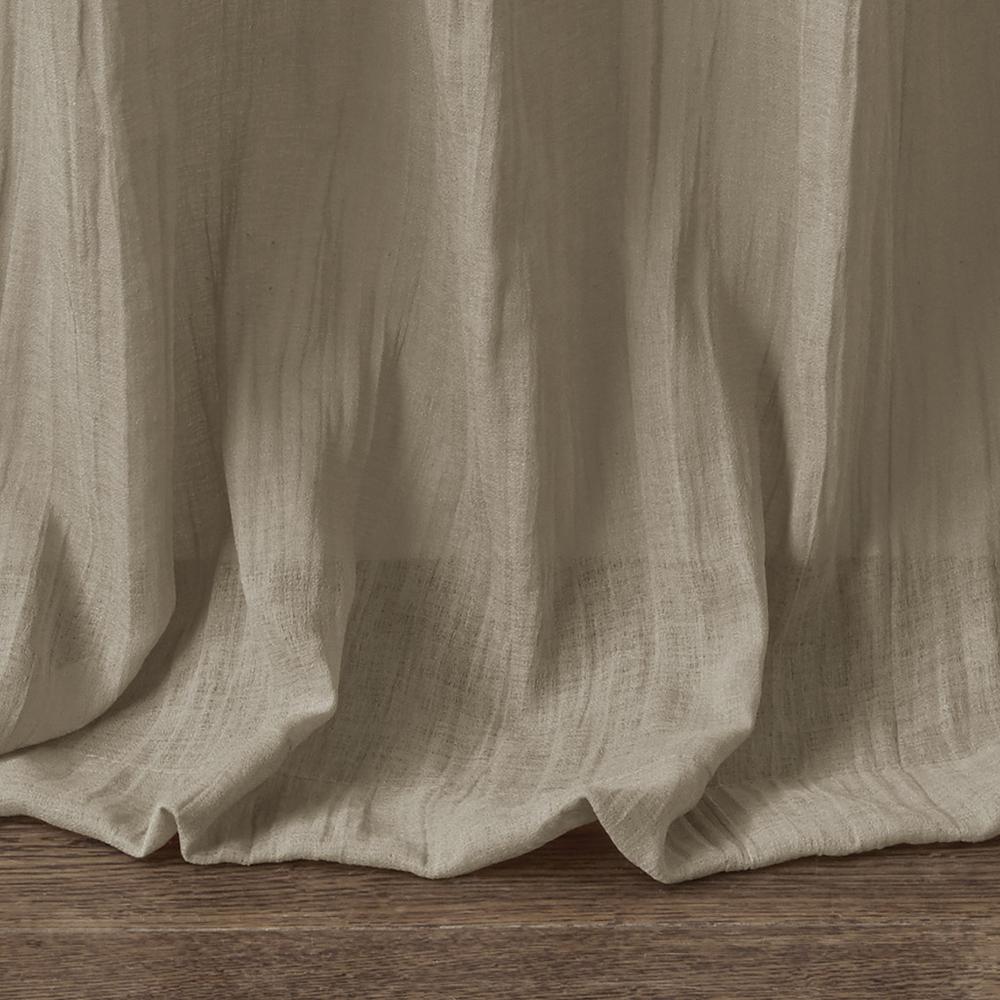 Solid Crushed Curtain Panel Pair. Picture 2