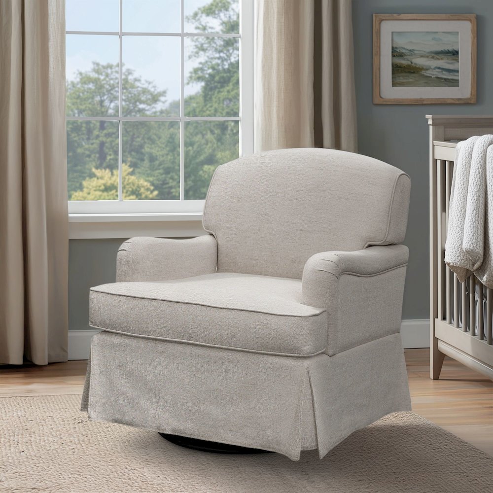 Melody Swivel Glider Skirted ArmChair. Picture 5