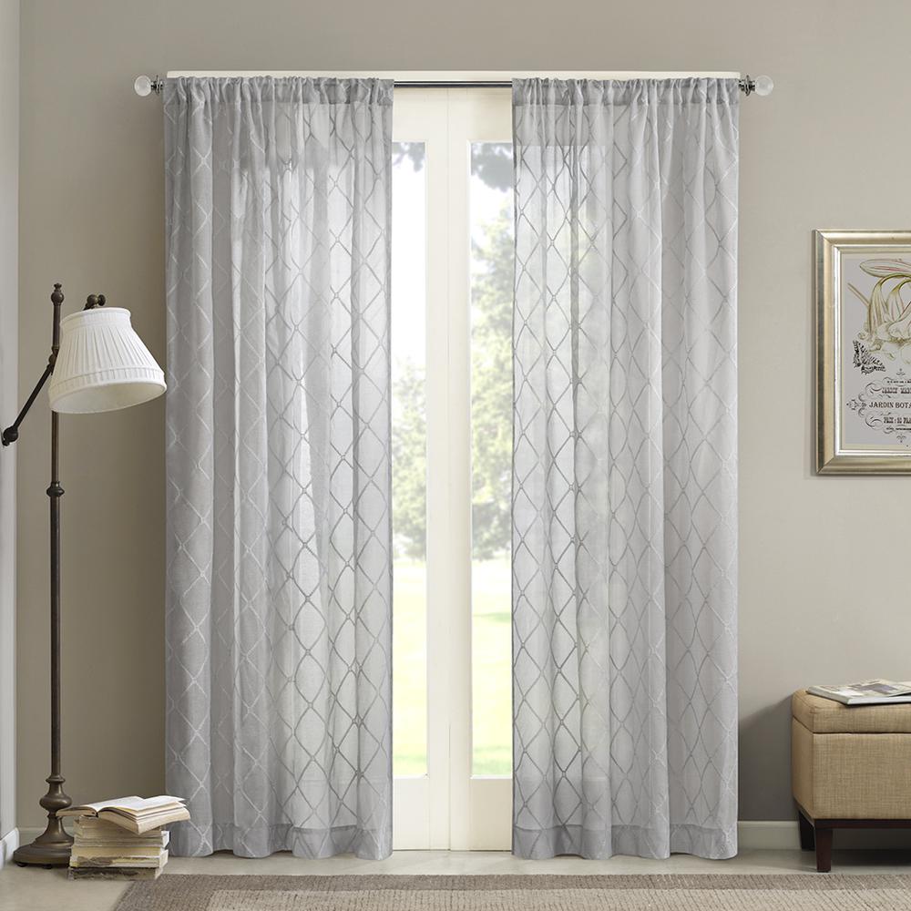 Diamond Sheer Window Curtain Panel. Picture 4