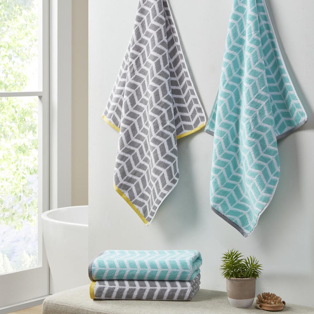 Cotton Jacquard Bath Towel 6 Piece Set. Picture 3