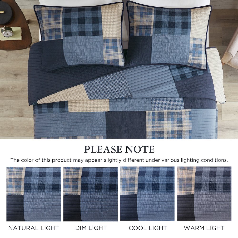 Winter Hills Oversized Cotton Quilt Set. Picture 4