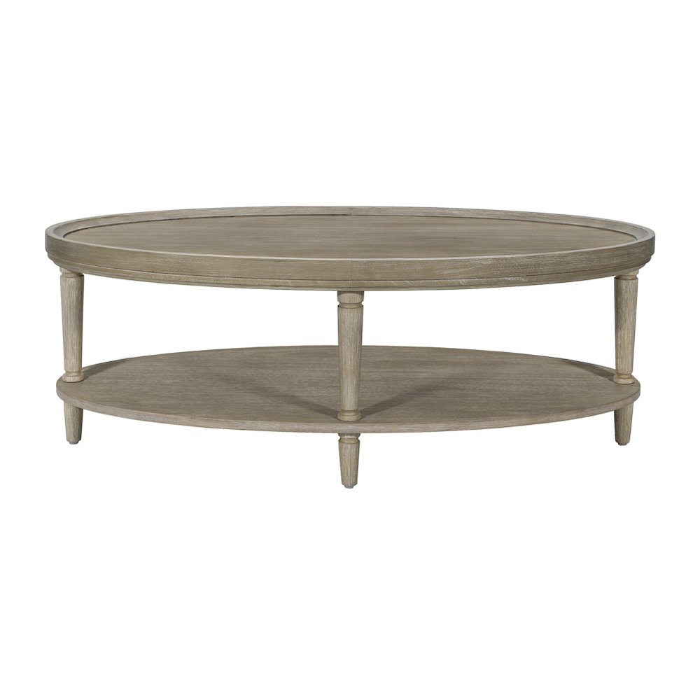 Oval Coffee Table with Shelf. Picture 1