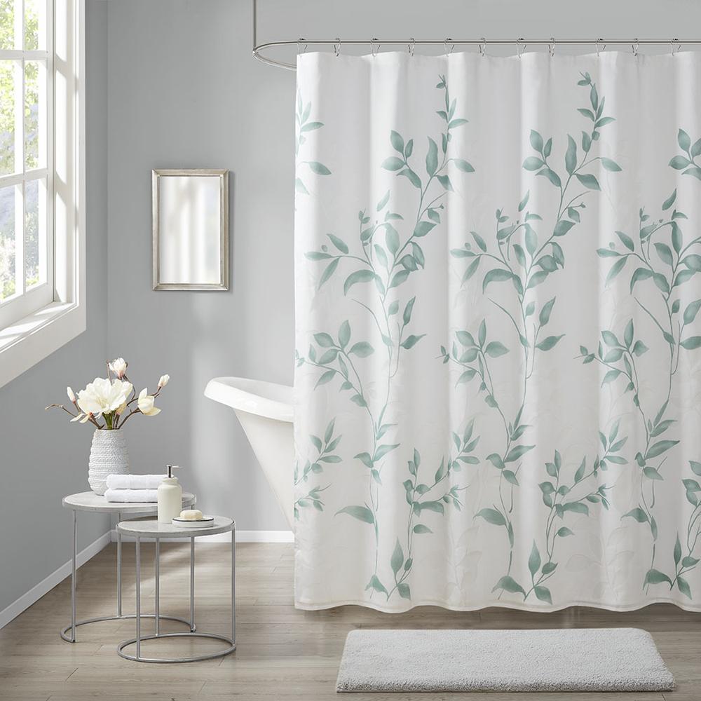 Burnout Printed Shower Curtain. Picture 4