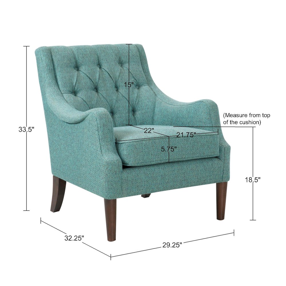 Button Tufted Accent Chair. Picture 2