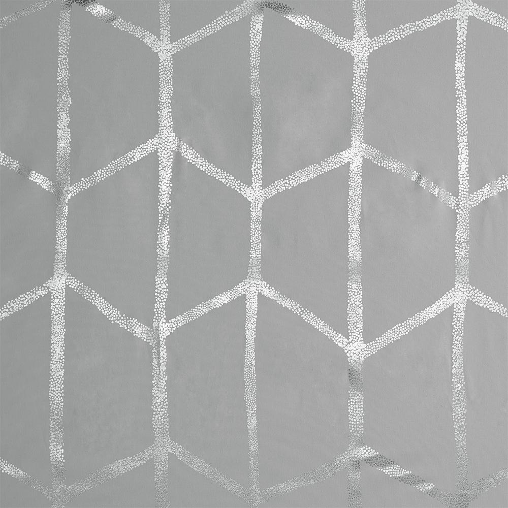 Printed Metallic Shower Curtain. Picture 1