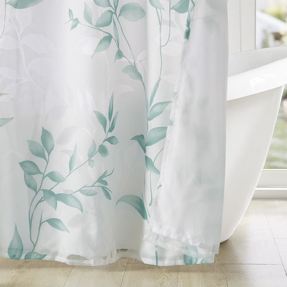 Burnout Printed Shower Curtain. Picture 2