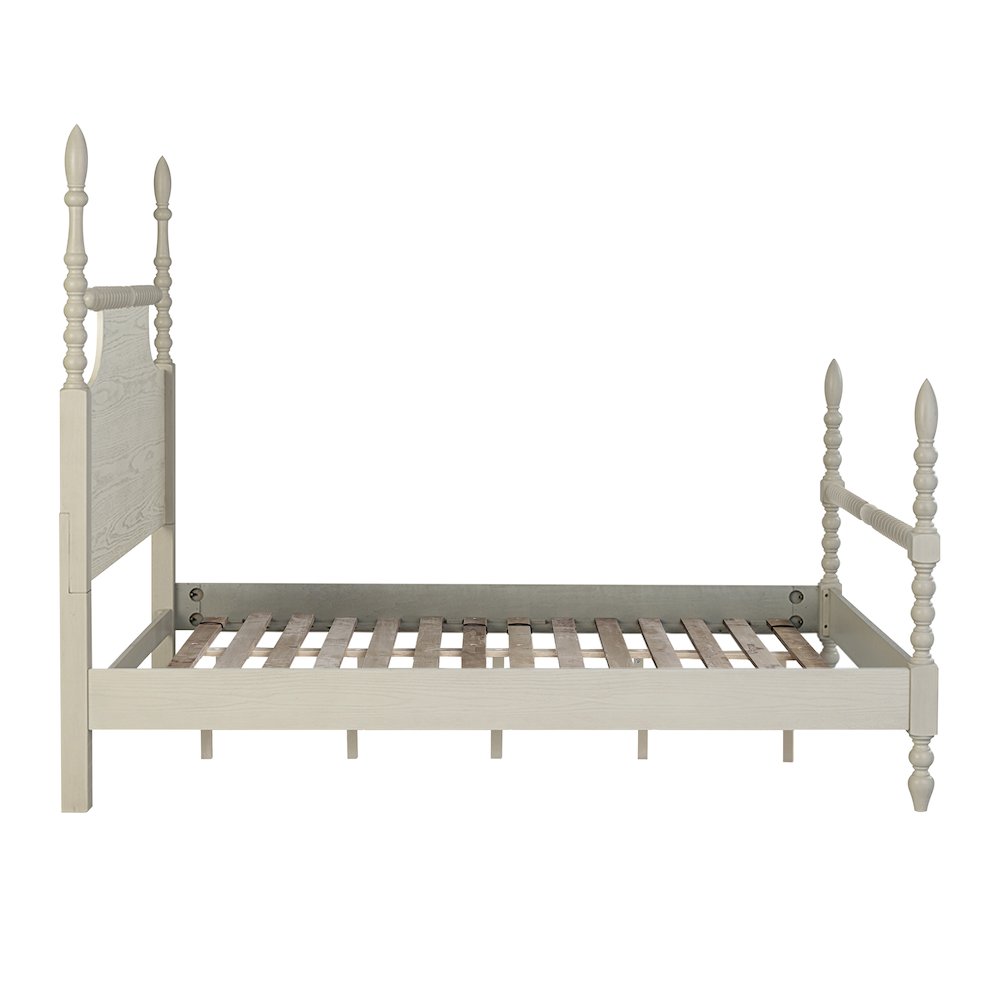 Beckett Turned Wood Spindle Bed, Antique Cream color. Picture 1