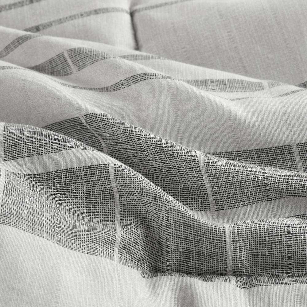 4 Piece Stripe Comforter Set with Throw Pillow. Picture 2